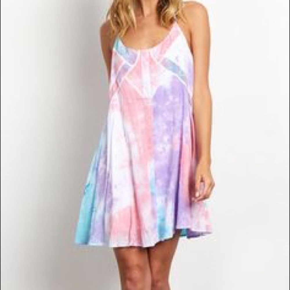 Tie-dye spaghetti strap dress